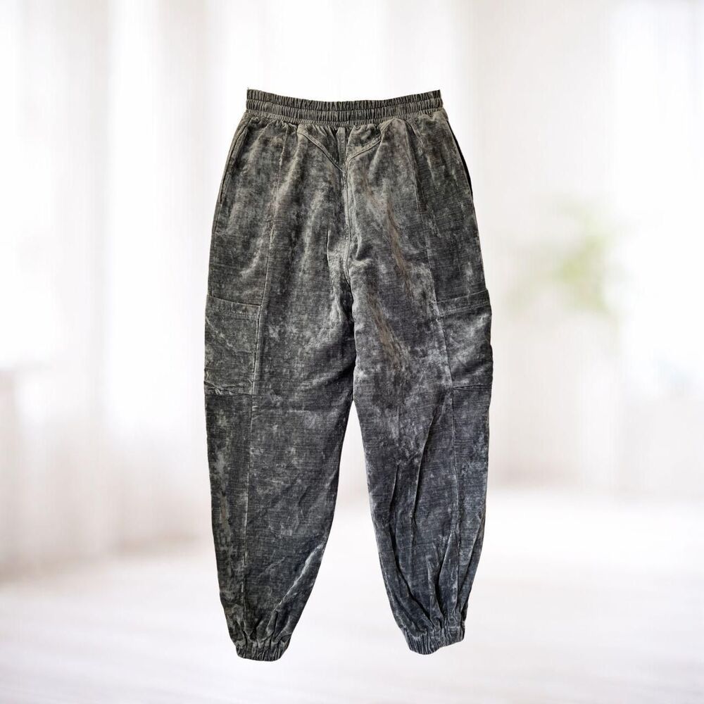 Women's Gray Balloon Pants Joggers S Cargo Gorpcore Utility Oversized